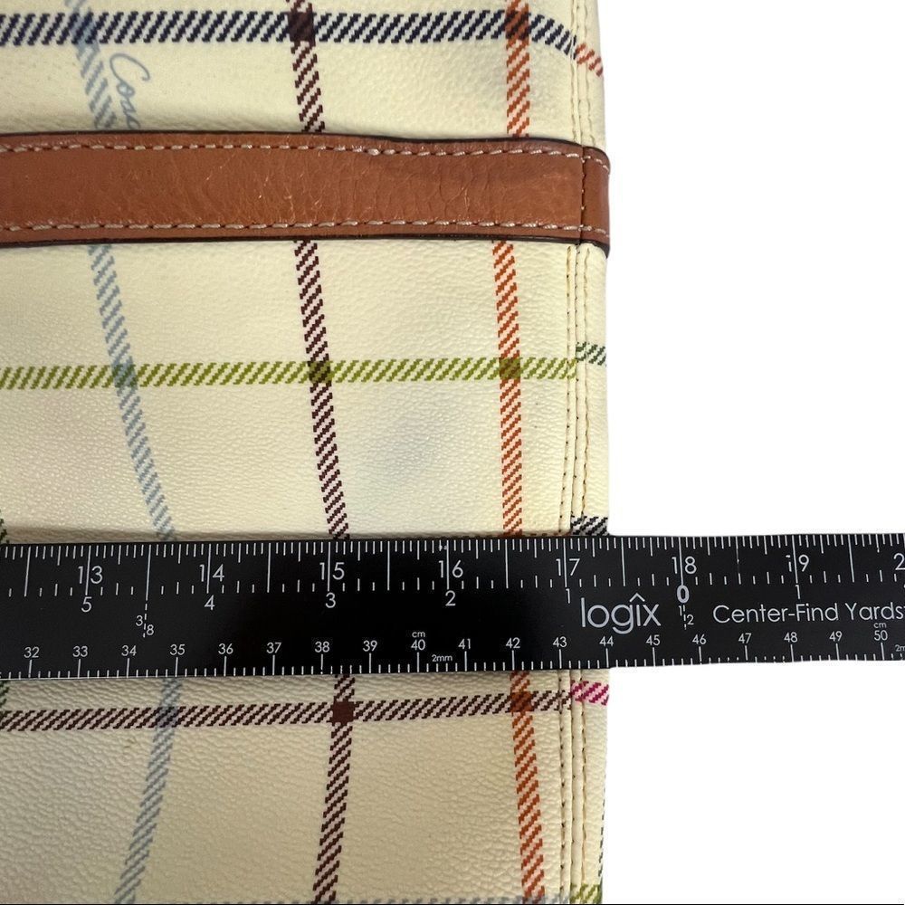 COACH D0868-12557 TABBY LEATHER SHOULDER BAG Cream colored stripes,minor wears. - Picture 4 of 11